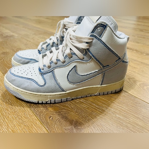 NIKe Dunk high 1985 Royal Blue Denim Sneaker's. Size 9US. Can fit 7~8US - Picture 4 of 10